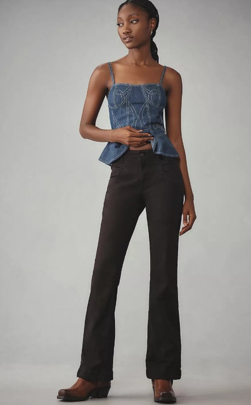 NWT Anthropologie Pilcro The Bering Demi Bootcut Pants - 28 waist